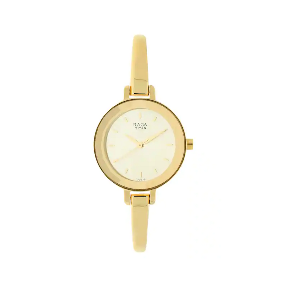 TITAN Raga Viva Champagne Dial Metal Strap Watch 2575YM01(DG578) - KRISHNA WATCH COMPANY