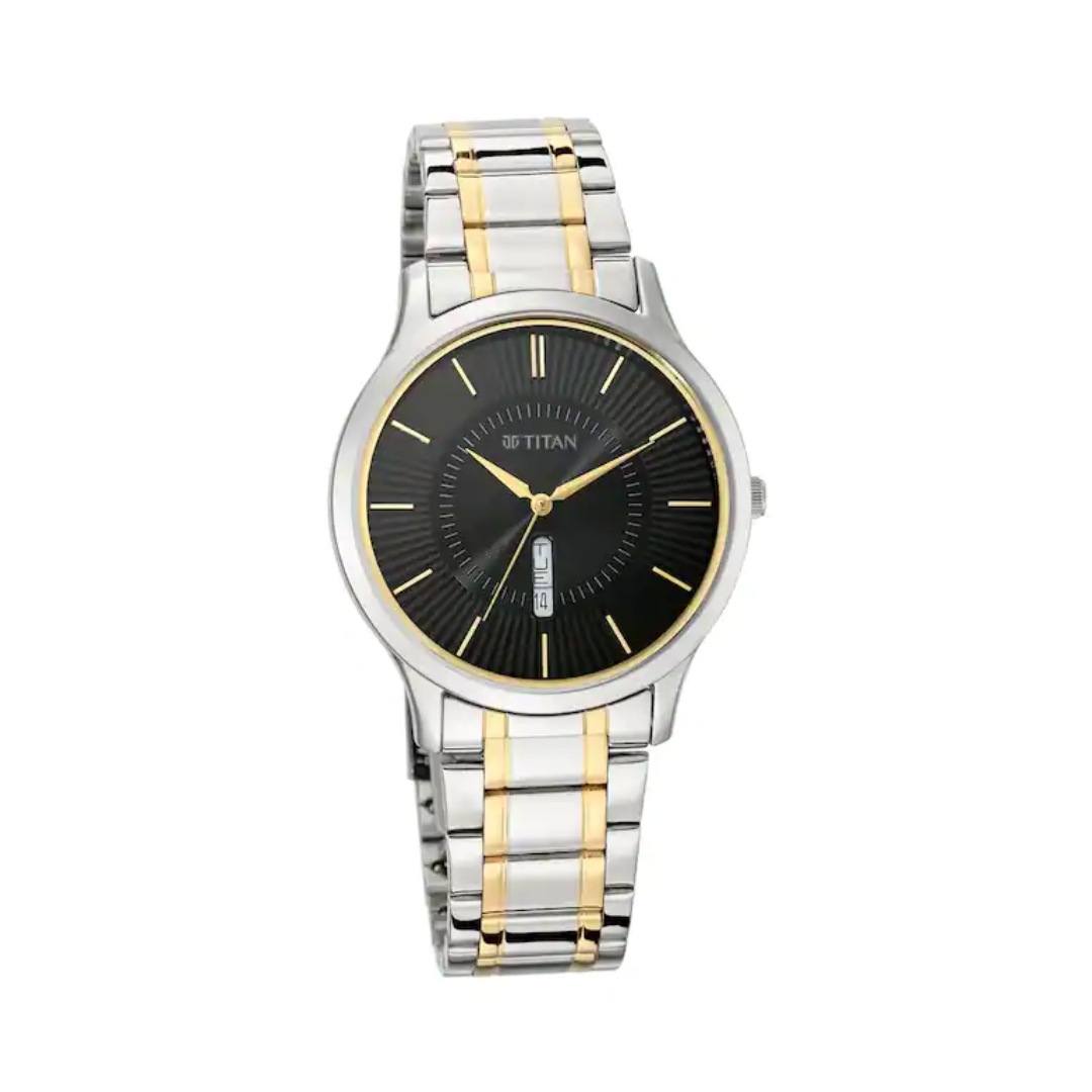 TITAN Lagan - Black Dial Metal Strap 1845BM01 - KRISHNA WATCH COMPANY