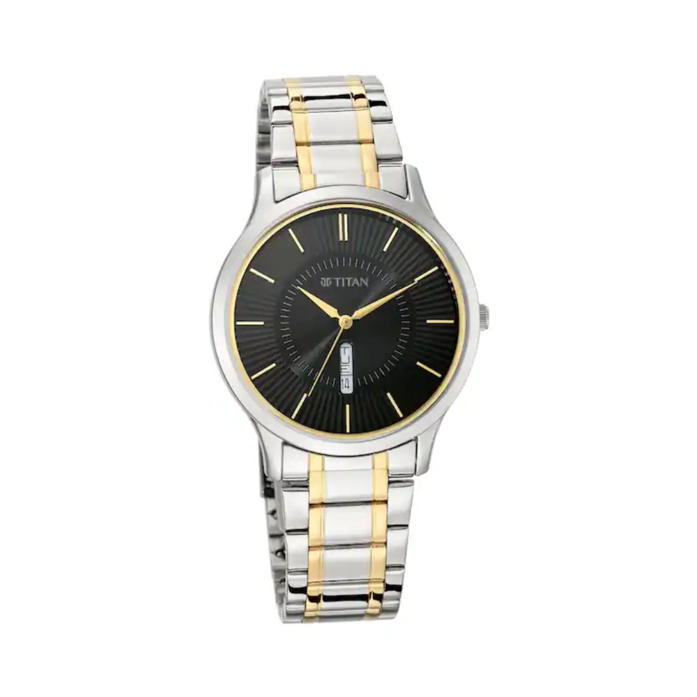 TITAN Lagan - Black Dial Metal Strap 1845BM01 - KRISHNA WATCH COMPANY