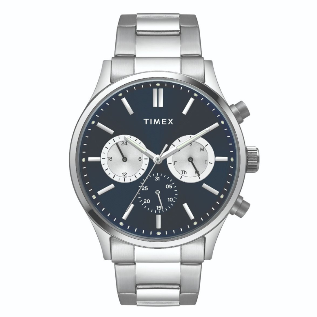 TIMEX FASHION MEN'S BLUE DIAL ROUND CASE MULTIFUNCTION FUNCTION WATCH -TWEG19603 - KRISHNA WATCH COMPANY