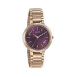 Sonata Play With Purple Dial Stainless Steel Strap Watch NR8141WM02