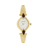 Sonata White Dial Golden Stainless Steel Strap Watch NR8063YM05