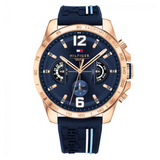 Tommy hilfiger Men Decker Round Blue Watches TH1791474 - KRISHNA WATCH COMPANY