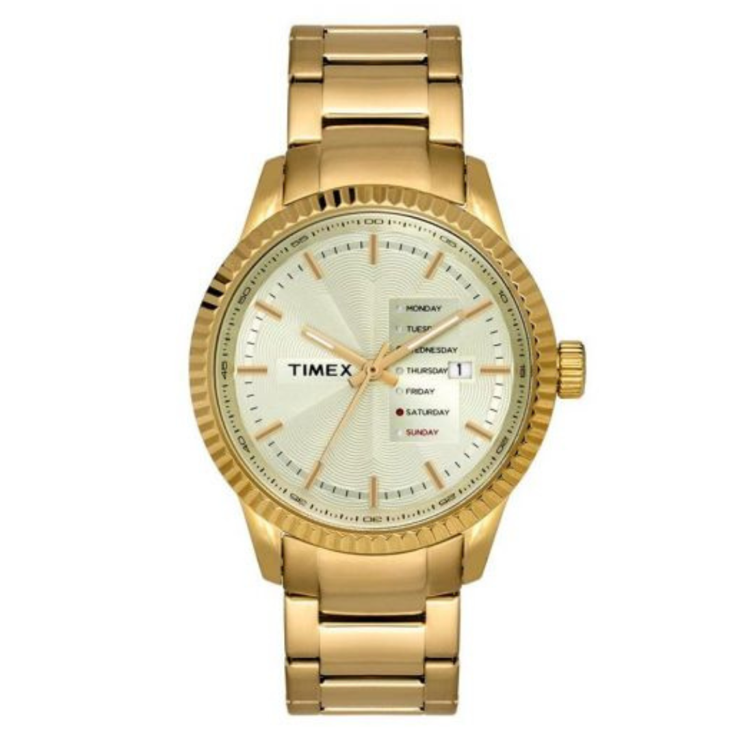 TIMEX Analog Champagne Dial Men's Watch TWEG15101 - KRISHNA WATCH COMPANY