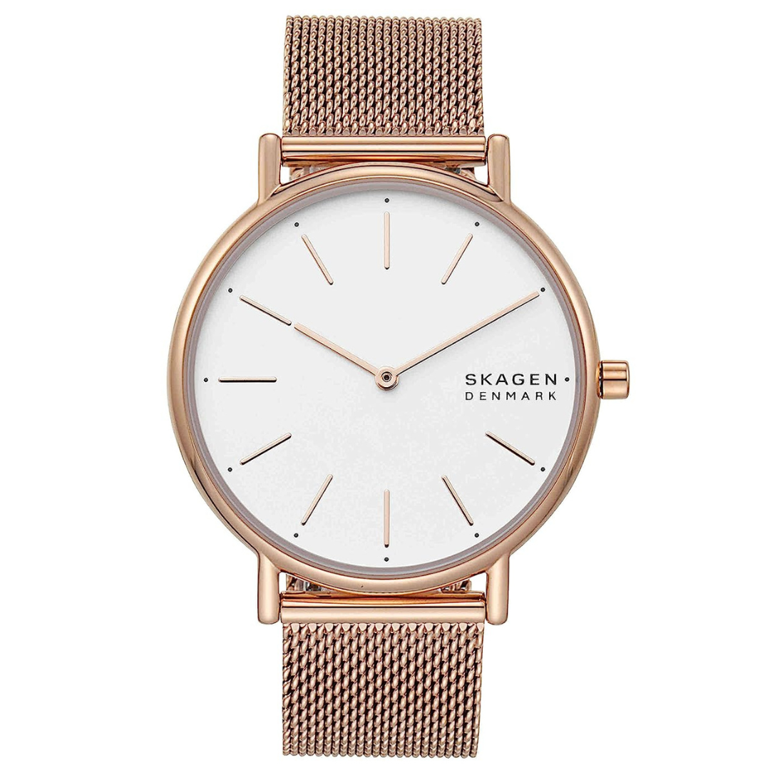 Signatur Rose-Tone Steel Mesh Watch SKW2784 - KRISHNA WATCH COMPANY