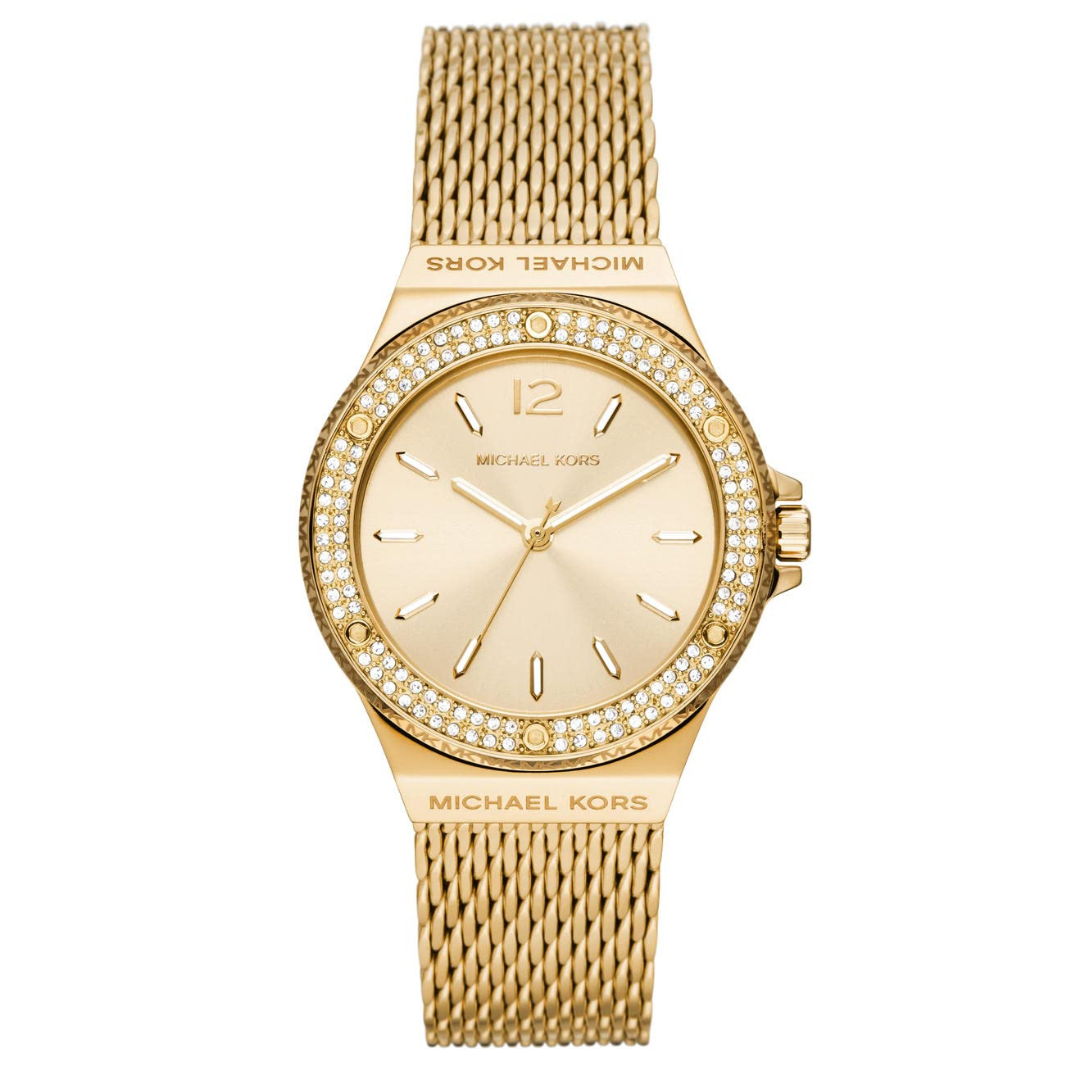 MICHAEL KORS Lennox Pav� Gold-Tone Mesh Watch MK7335 - KRISHNA WATCH COMPANY
