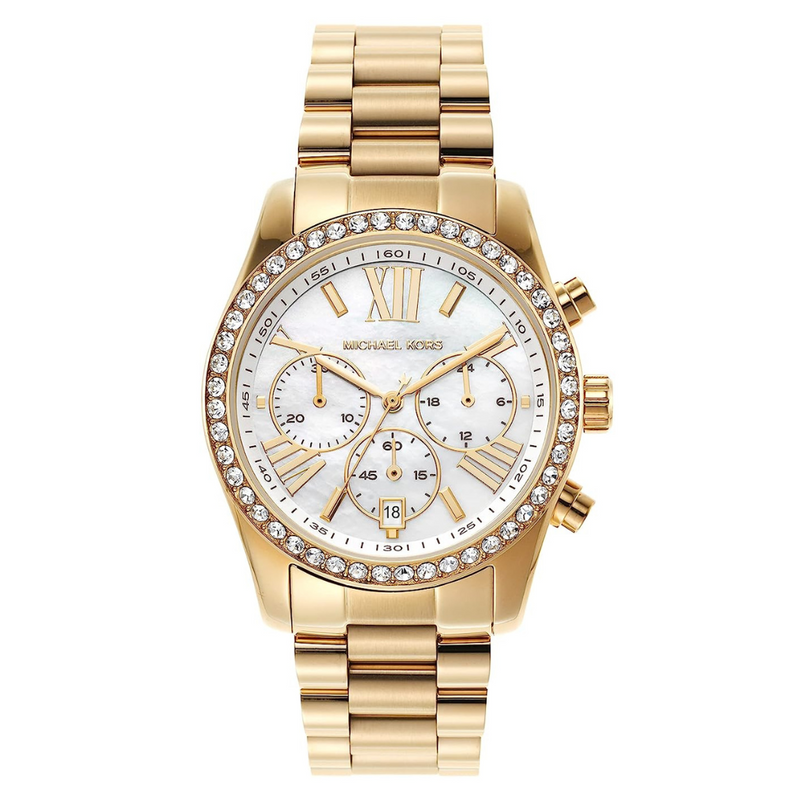 MICHAEL KORS Lexington Pav� Gold-Tone Watch MK7241 - KRISHNA WATCH COMPANY