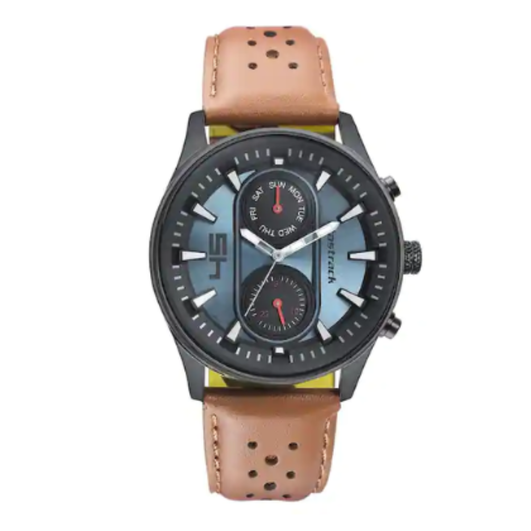 Fastfit Watch with Dark Blue Dial Leather Strap 32045NL02