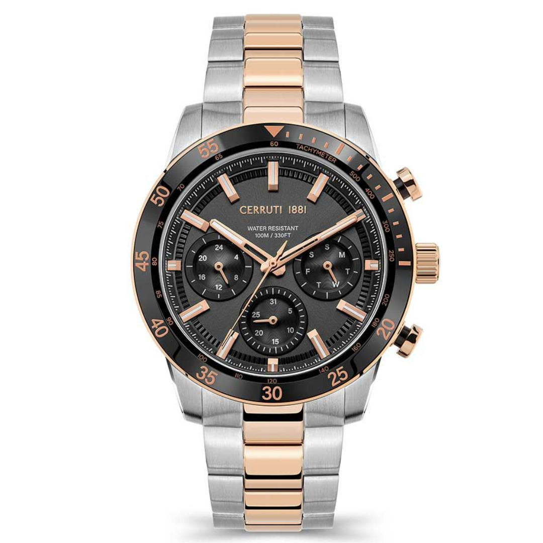 Cerruti Men Turchino Round Black Watches CECIWGK2116602W - KRISHNA WATCH COMPANY
