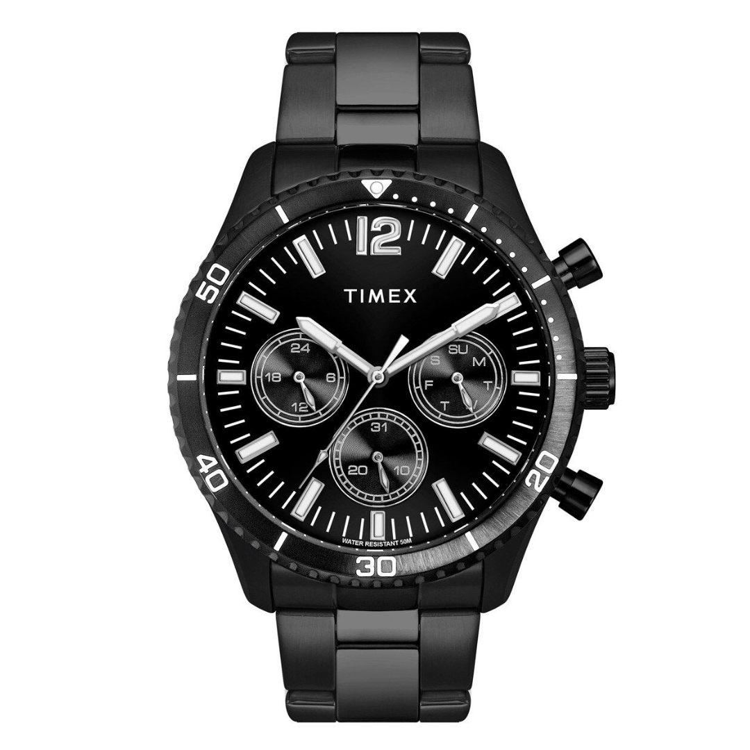 TIMEX E-CLASS PREMIUM-SPORT COLLECTION MULTIFUNCTION MEN ANALOG BLACK DIAL COLOURED QUARTZ WATCH - TWEG22204 - KRISHNA WATCH COMPANY