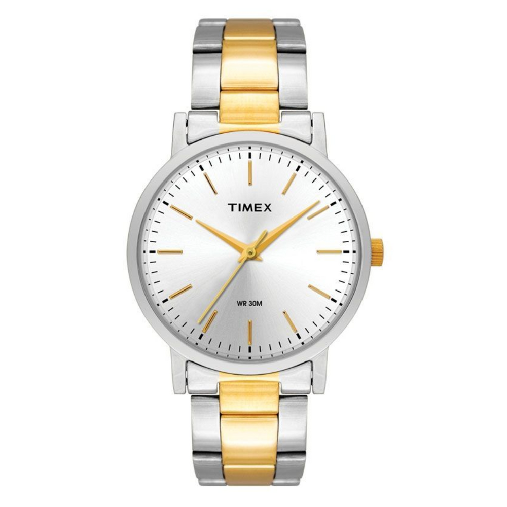 TIMEX CLASSICS PAIRS SILVER DIAL ROUND CASE 3 HANDS FUNCTION WATCH -TW00PR197 - KRISHNA WATCH COMPANY