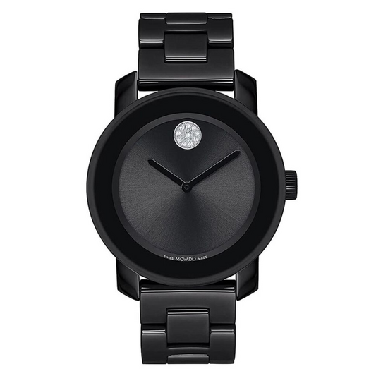 Movado Women Bold Iconic Round Black Watches 3600803