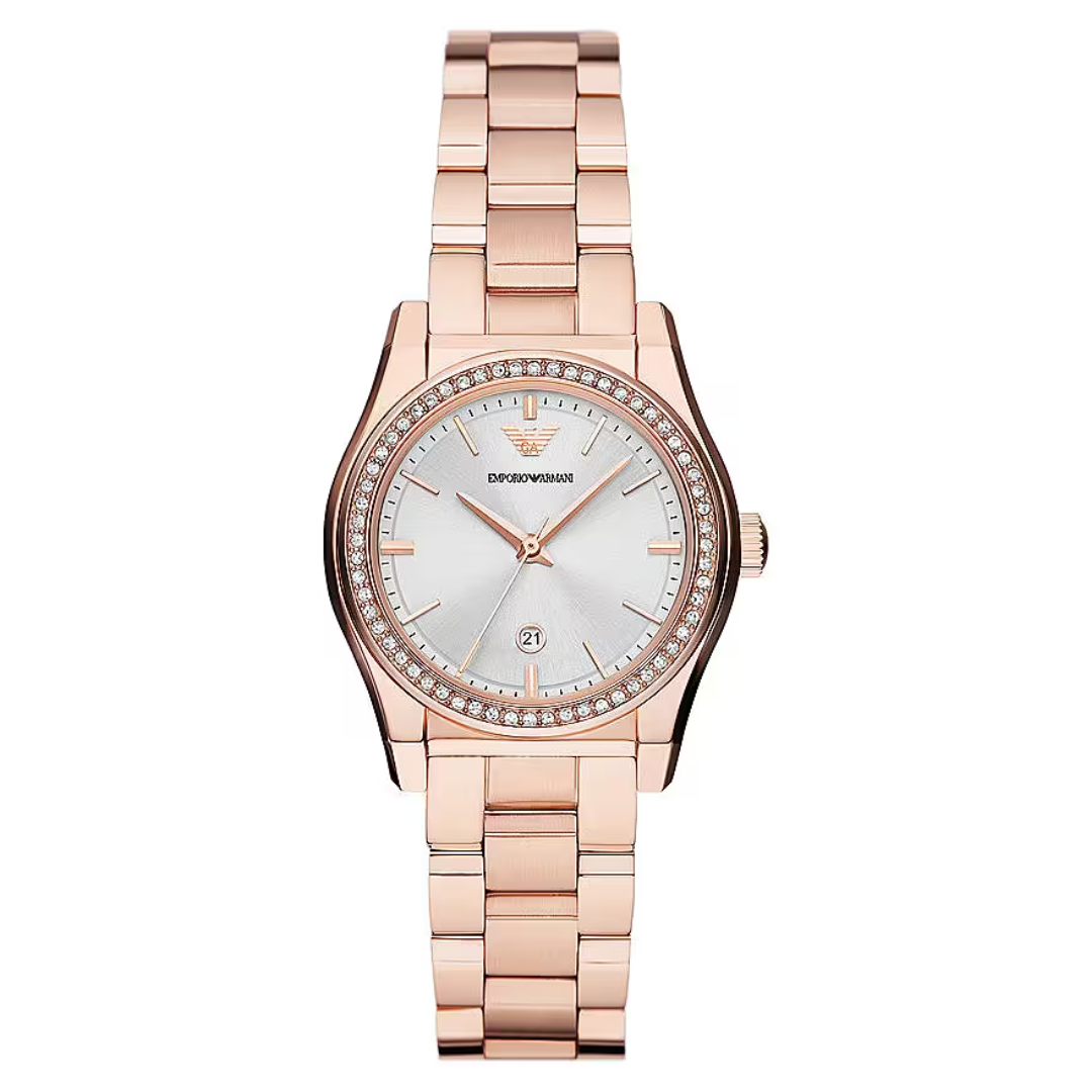 Emporio Armani Three-Hand Date Rose Gold-Tone Watch - AR11558 - KRISHNA WATCH COMPANY