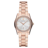 Emporio Armani Three-Hand Date Rose Gold-Tone Stainless Steel Watch AR11558