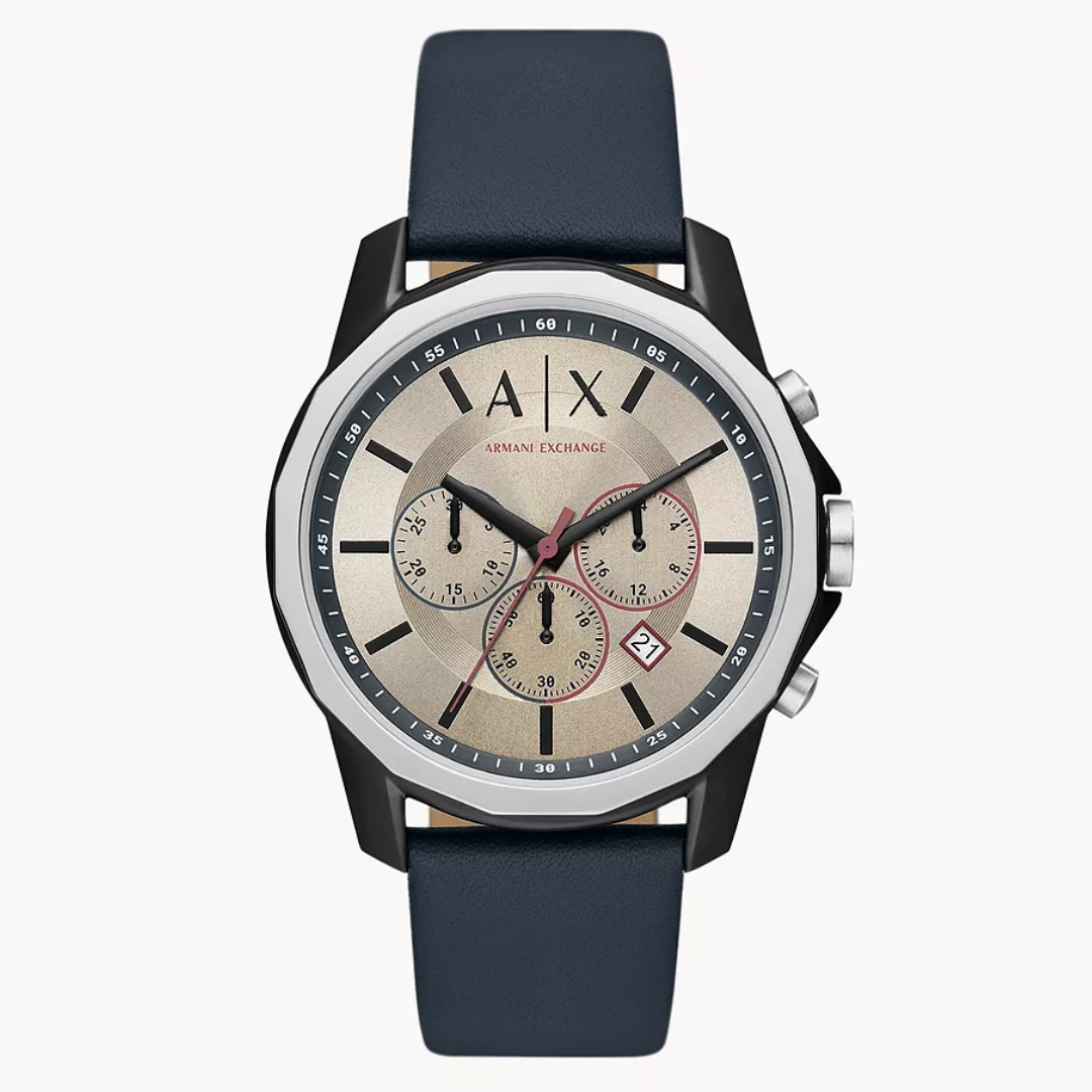 Armani Exchange Chronograph Blue Leather Watch AX1744 – Krishna Watch | Quarzuhren