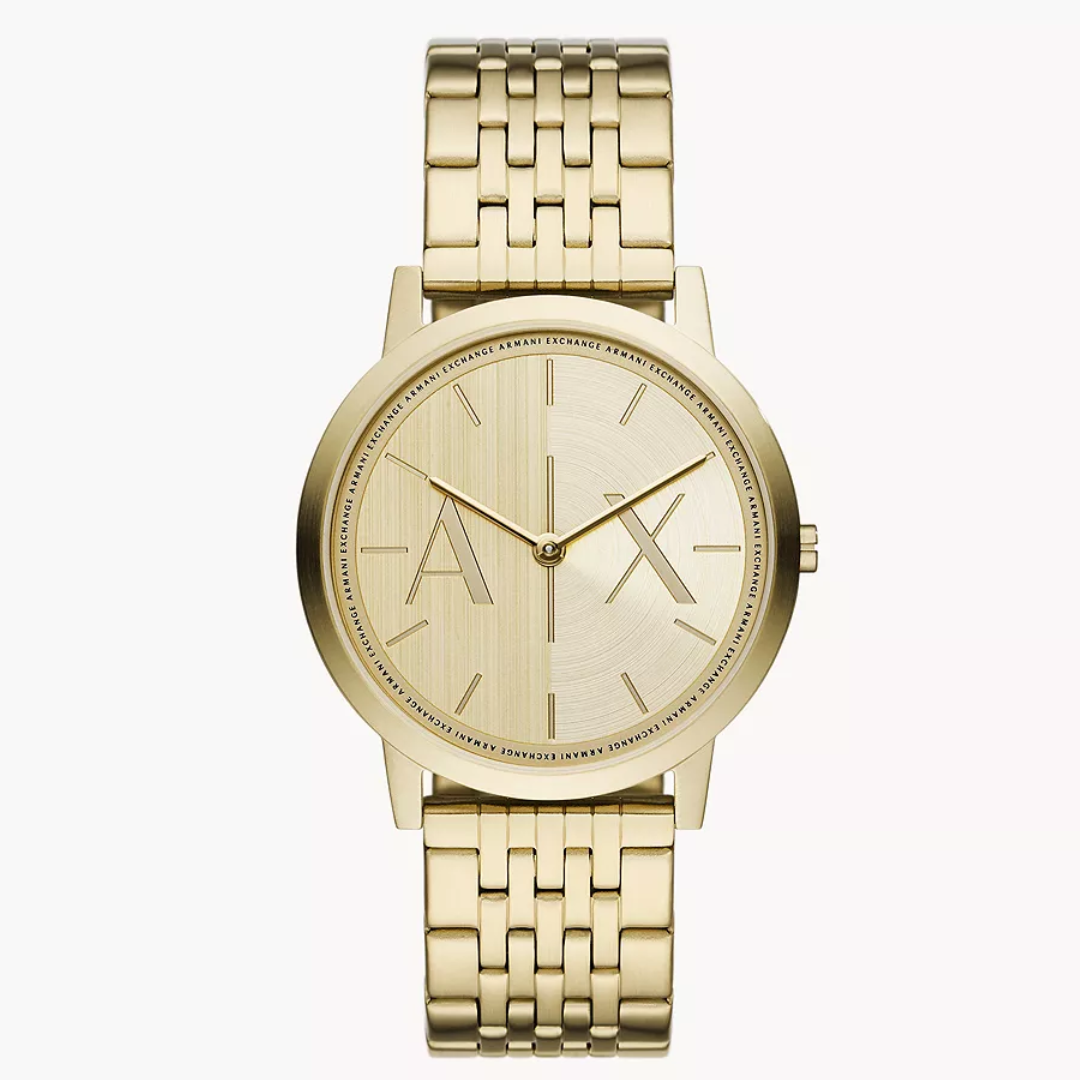 Armani two tone watch mens deals