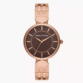 Armani Exchange Three-Hand Rose Gold-Tone Stainless Steel Watch AX5384