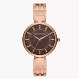 Armani Exchange Three-Hand Rose Gold-Tone Stainless Steel Watch AX5384