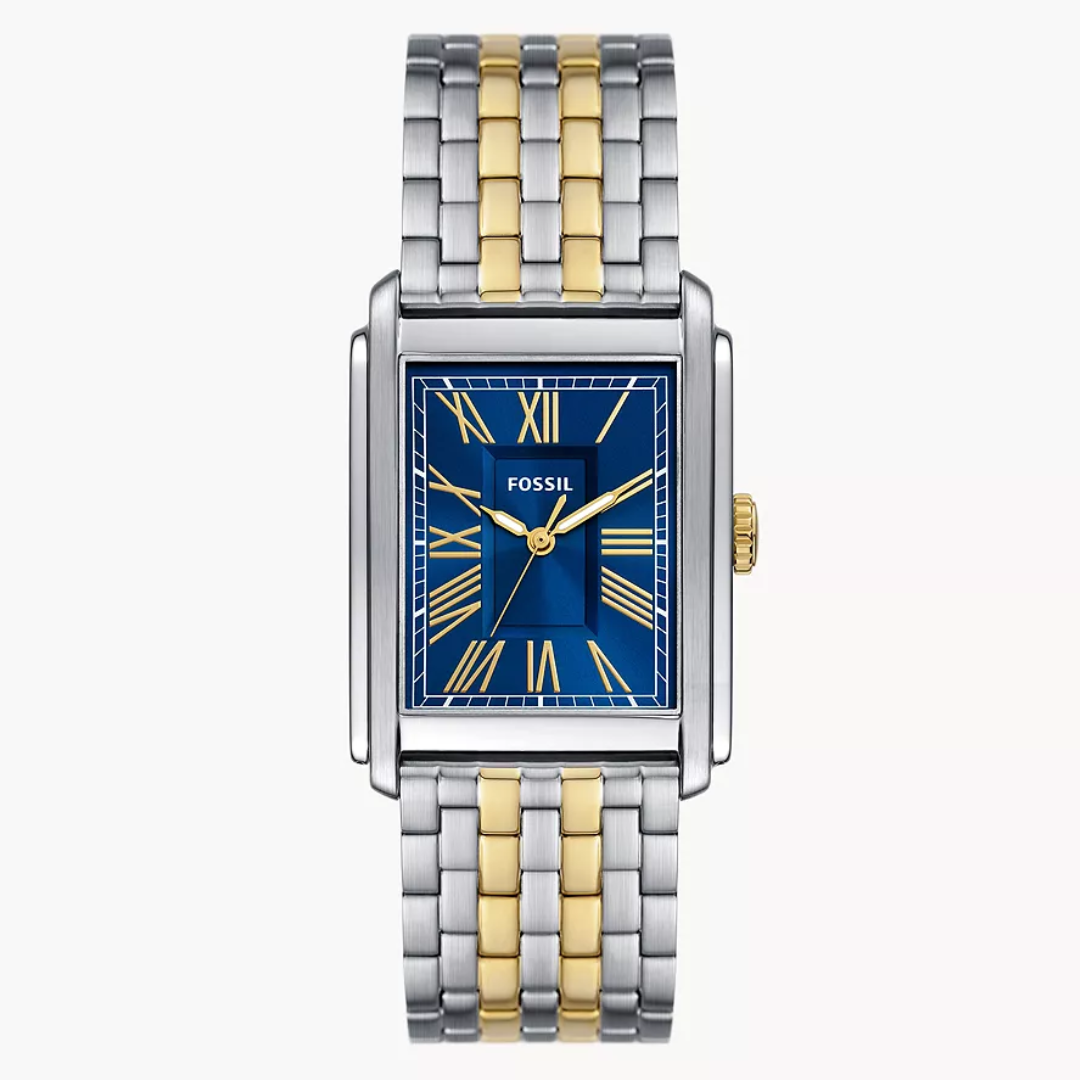 FOSSIL Carraway Three-Hand Two-Tone Stainless Steel Watch FS6010 - KRISHNA WATCH COMPANY
