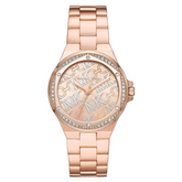 Lennox Three-Hand Rose Gold-Tone Stainless Steel Watch MK7405