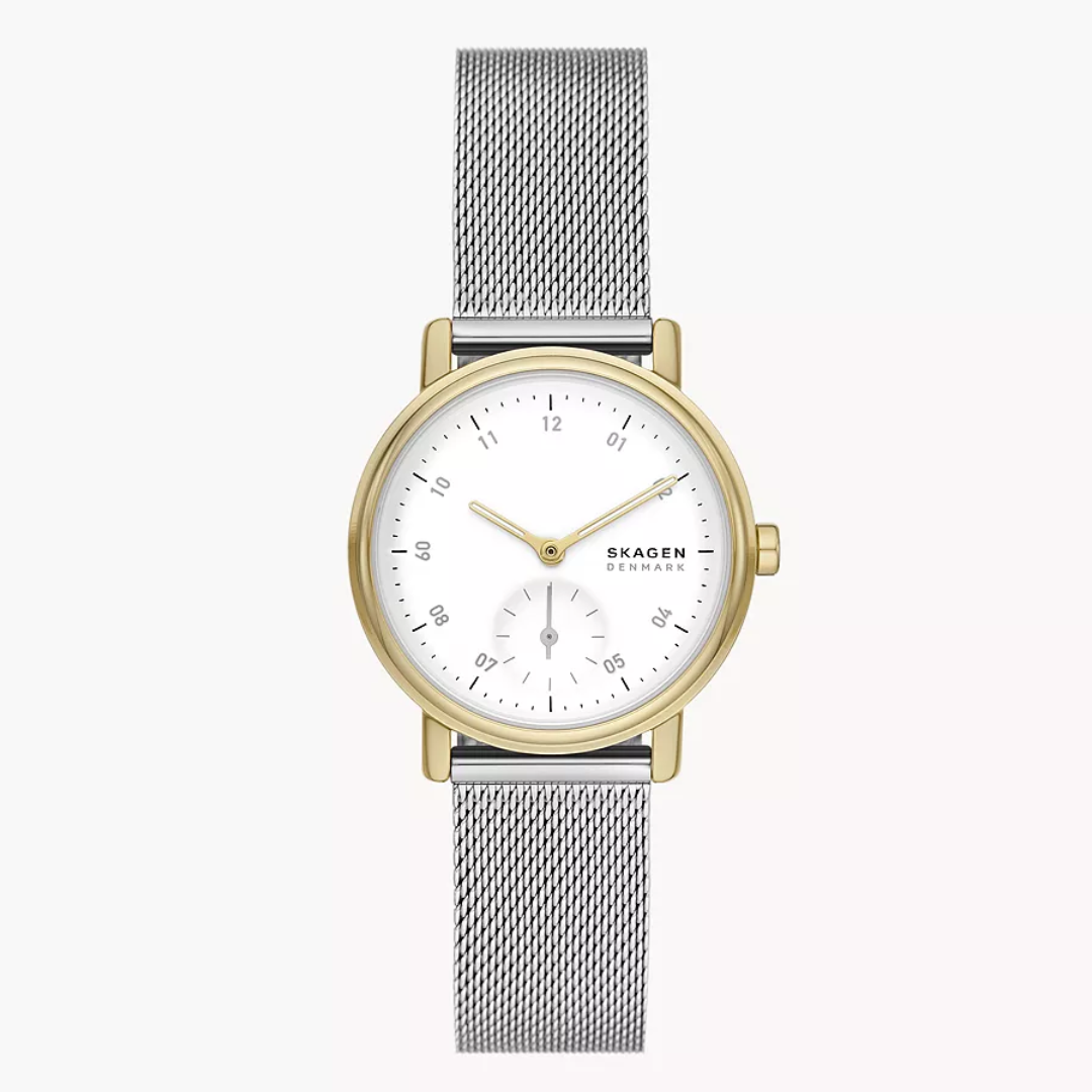 Kuppel Lille Two-Hand Sub-Second Stainless Steel Mesh Watch SKW3101 - KRISHNA WATCH COMPANY
