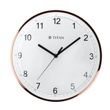 Titan WALL CLOCK Metallic White Wall Clock with Domed Glass - W0022MA01A - KRISHNA WATCH COMPANY