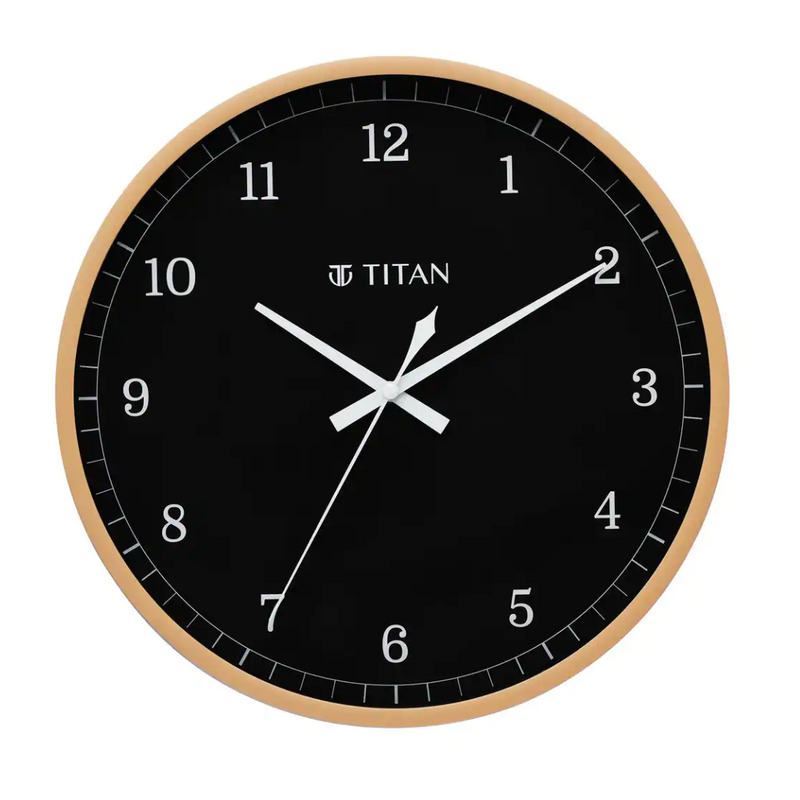 Titan Classic Off White Wall Clock with Silent Sweep Technology - 29.5 cm x 29.5 cm (Medium) W0043PA07A - KRISHNA WATCH COMPANY