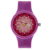 ZOOP Pink Dial Purple Plastic Strap Watch - 4038PP03
