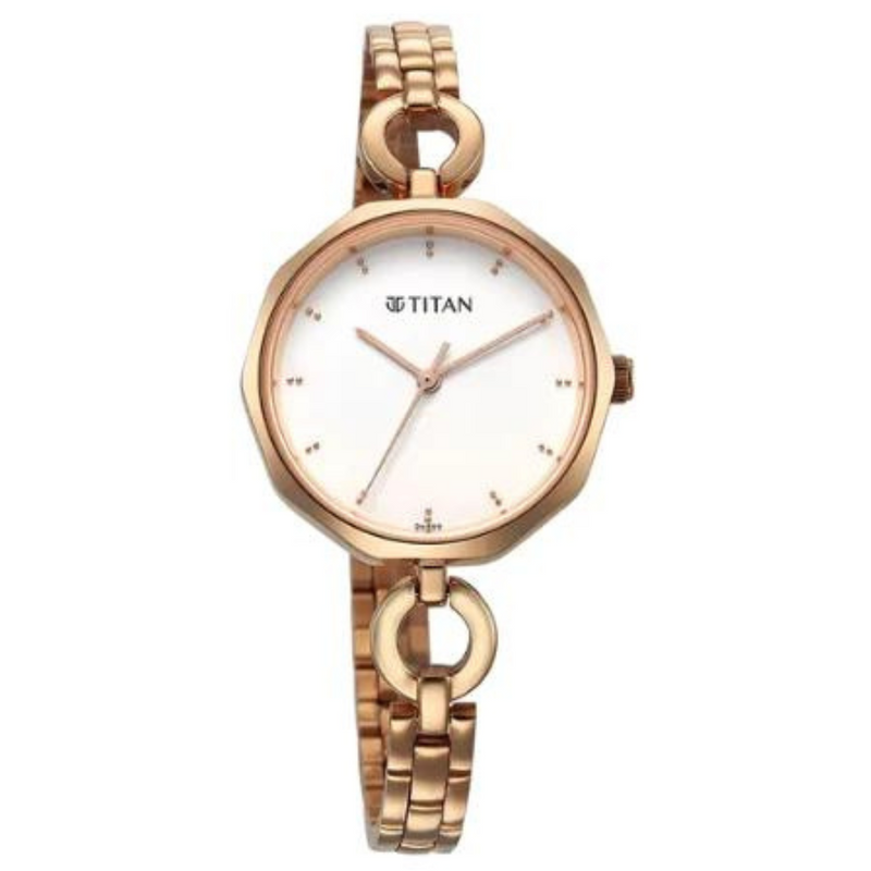 Titan Karishma White Dial Watch - 2702WM01 - KRISHNA WATCH COMPANY