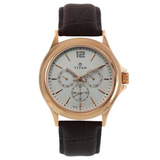 TITAN Workwear Watch with White Dial & Leather - 1698WL01