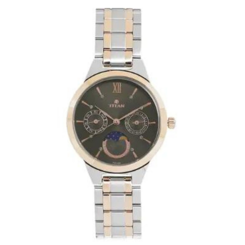 TITAN Workwear Watch with Analog Moon Phase Function - 2590KM02