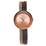 TITAN Raga Delight Rose Gold Dial Stainless Steel Strap Watch 95153KM01