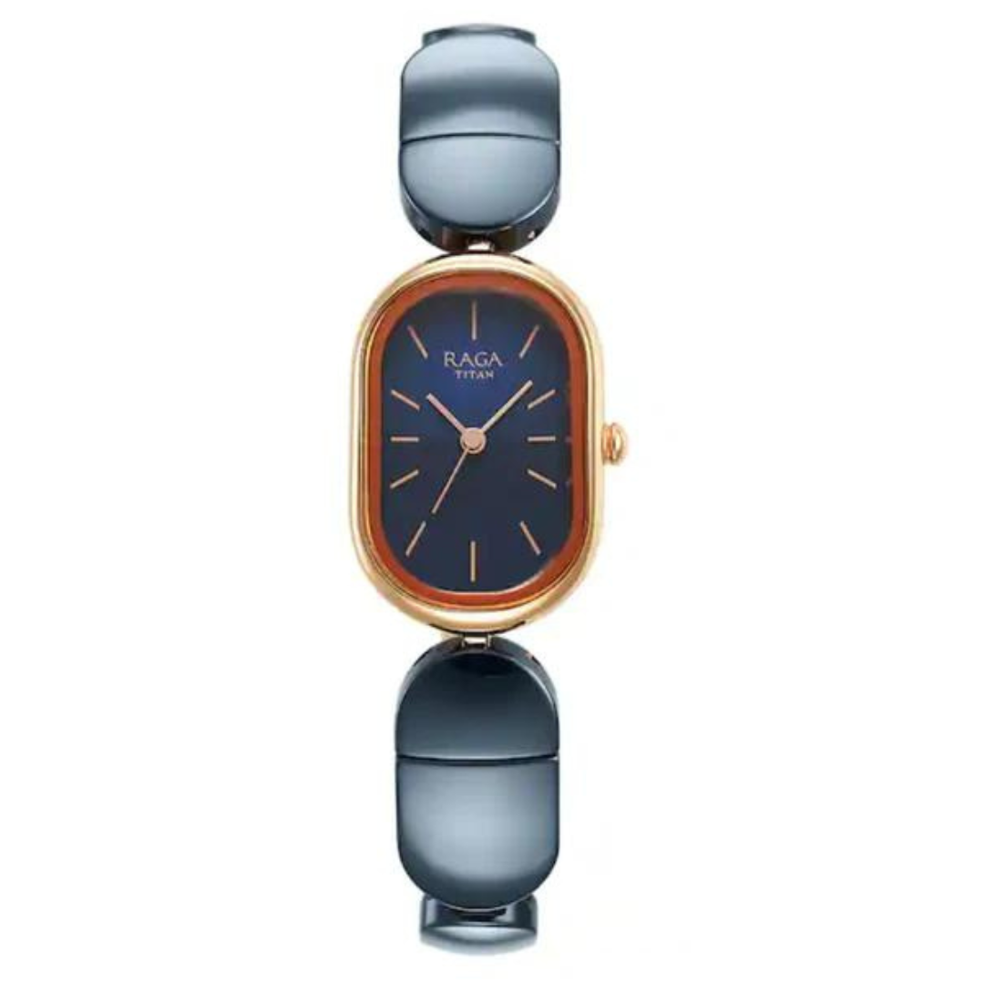 Titan Raga Ceramics Blue Dial Ceramic Strap 95147KD01 / NS95147KD01 - KRISHNA WATCH COMPANY
