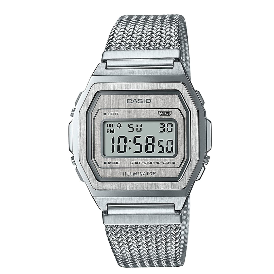 Casio Vintage Digital Silver Dial Unisex A1000MA-7DF (D278) - KRISHNA WATCH COMPANY
