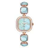 TIMEX FRIA WOMEN'S WHITE DIAL ROUND CASE 3 HANDS FUNCTION WATCH TWEL17100