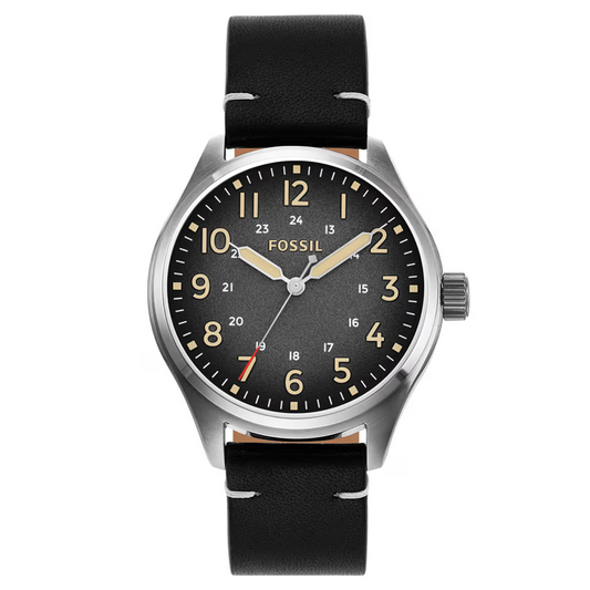 Easton Three-Hand Black Leather Watch BQ2791