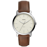 The Minimalist Three-Hand Brown Leather Watch FS5439
