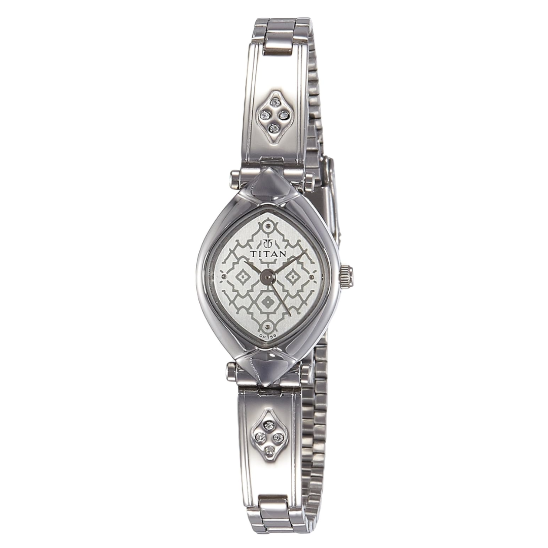 Titan Quartz Analog Silver Dial Watch for Women - 2417SM01 - KRISHNA WATCH COMPANY