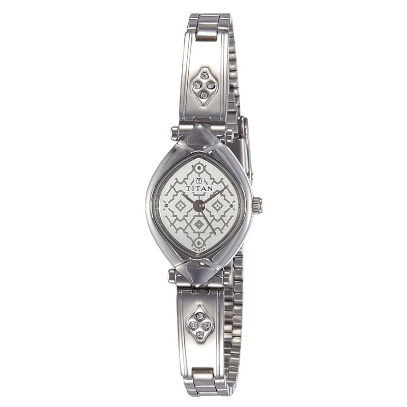 Titan Quartz Analog Silver Dial Watch for Women - 2417SM01 - KRISHNA WATCH COMPANY