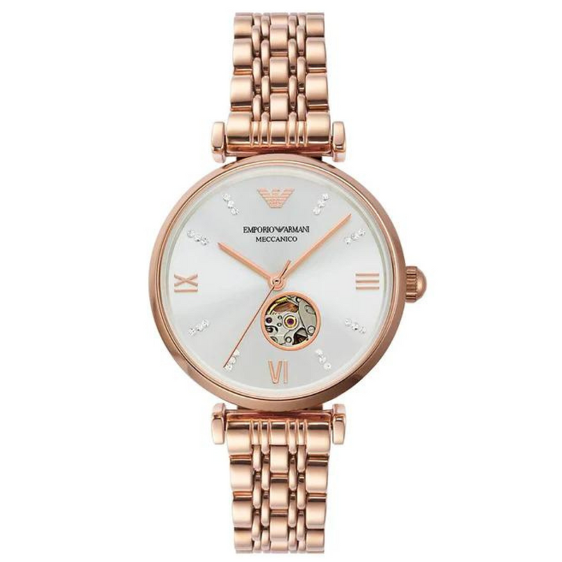 Emporio Armani Gianni T-bar Analog Silver Dial Women's Watch-AR60023