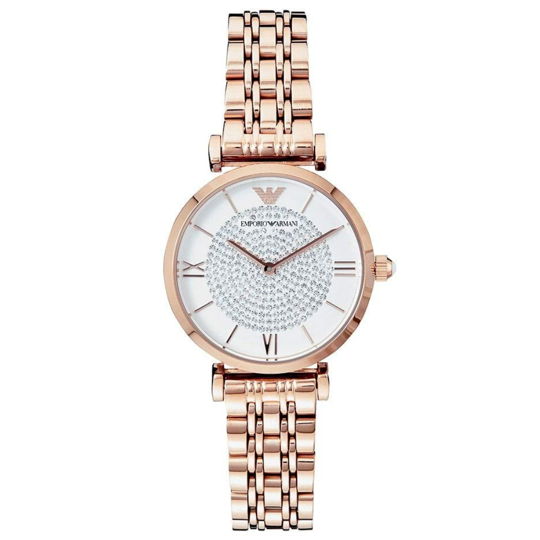 Emporio Armani Women's Two-Hand Rose Gold-Tone Watch - AR11244 - KRISHNA WATCH COMPANY