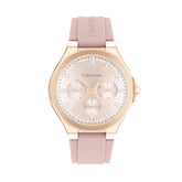 Calvin Klein Vibrancy Crystal Accent Rose-Tone Pink Strap Chronograph Watch 25100108