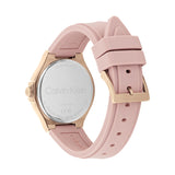 Calvin Klein Vibrancy Crystal Accent Rose-Tone Pink Strap Chronograph Watch 25100108