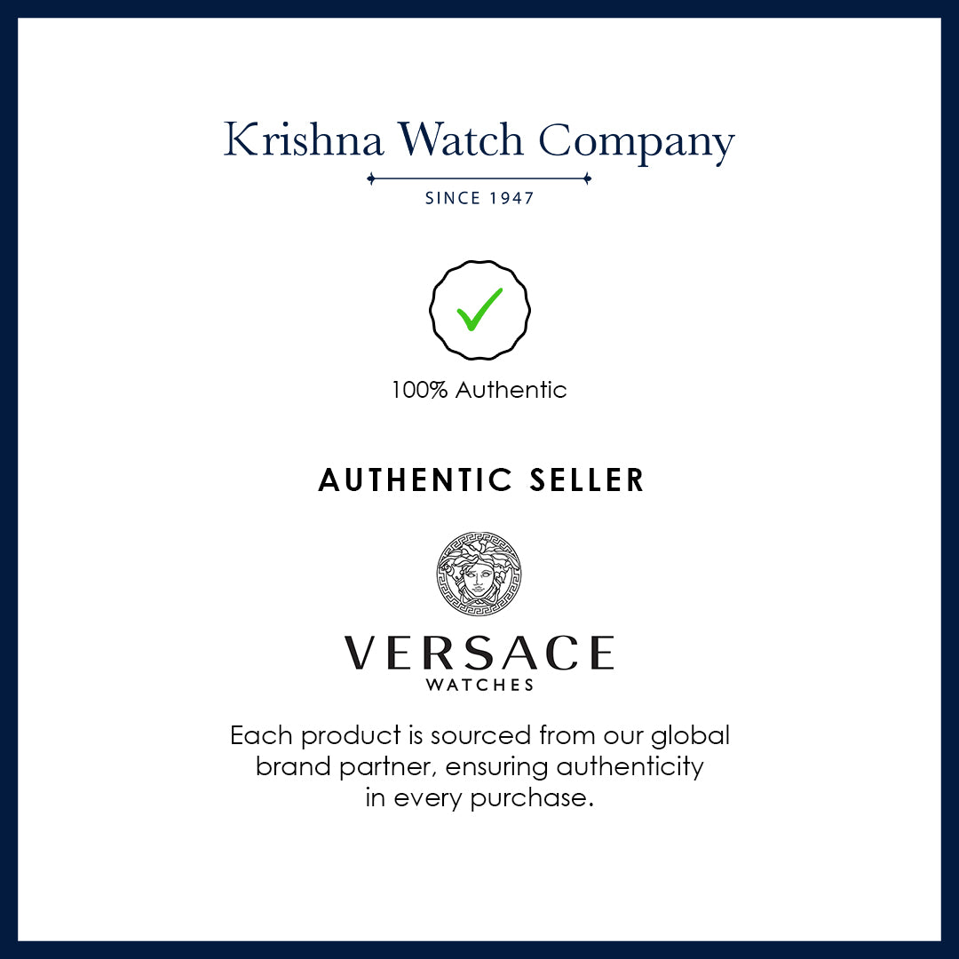 Versace Green Round Dial Analog Women Watch - VE0C00125 - KRISHNA WATCH COMPANY
