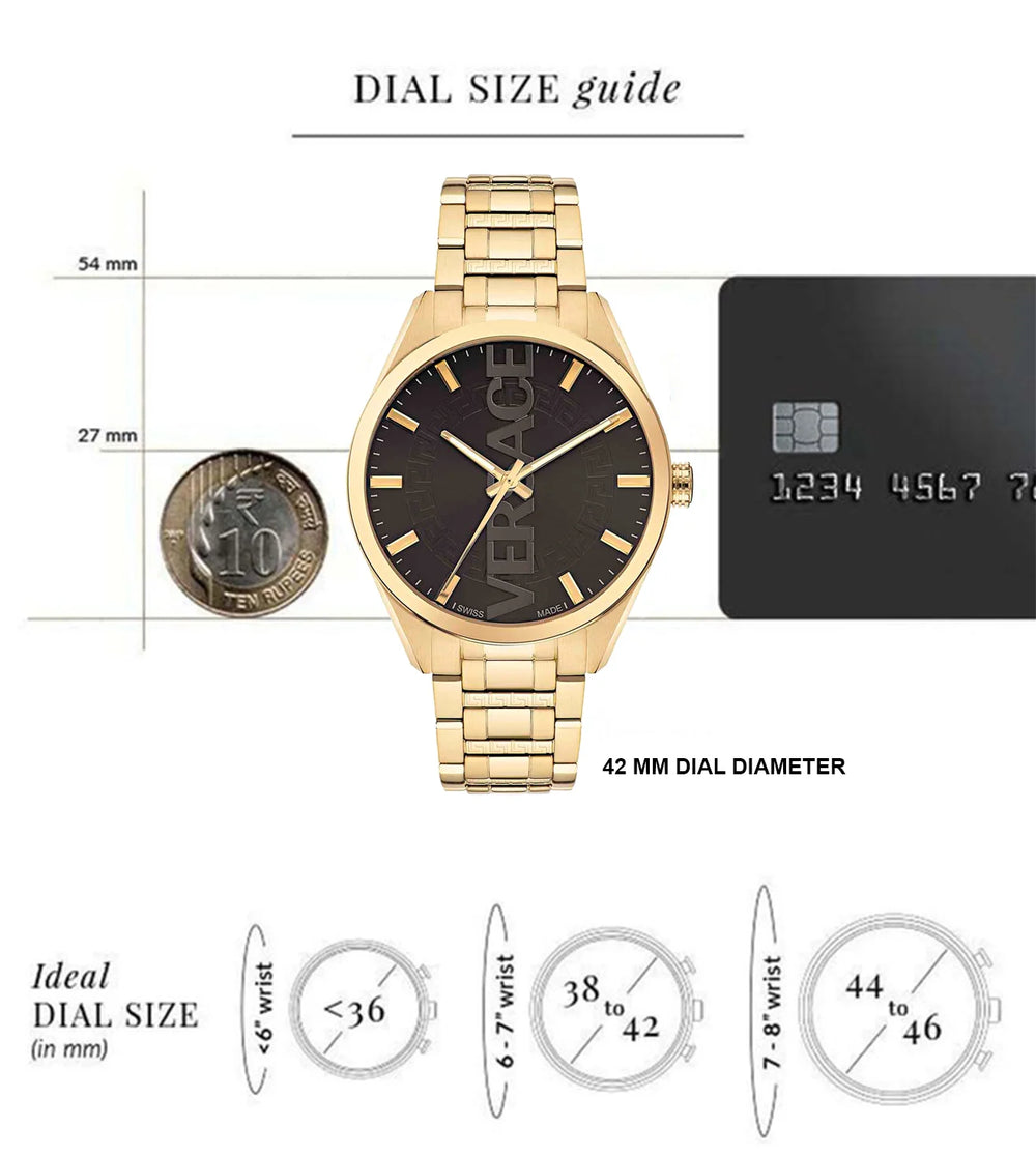 VERSACE VE3H00622 V-Vertical Watch for Men - KRISHNA WATCH COMPANY