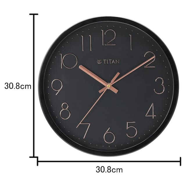 Titan Wall Clock with Silent Sweep Technology - W0003PA01A - KRISHNA WATCH COMPANY
