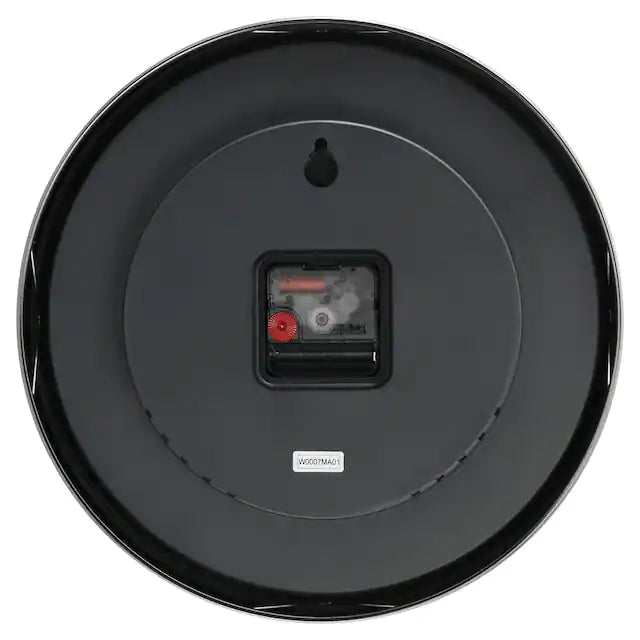 Titan Metallic Black Wall Clock with Slim Hands - 30 cm x 30 cm (Medium) NBW0007MA01A - KRISHNA WATCH COMPANY