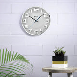 Metallic Wall Clock - Moulded Dial with solid numbers - W0008MA01 - KRISHNA WATCH COMPANY