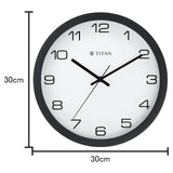 Contemporary White Wall Clock with Silent Sweep Technology - W0020PA01A - KRISHNA WATCH COMPANY