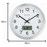 Metallic Wall Clock with Digital Display - W0021MC03A - KRISHNA WATCH COMPANY